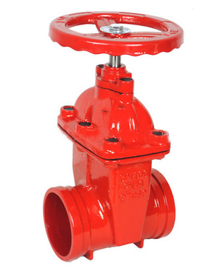 Z85X-16卡箍连沟槽式暗杆弹性座封闸阀竹箦牌 软密封闸阀DN50-100