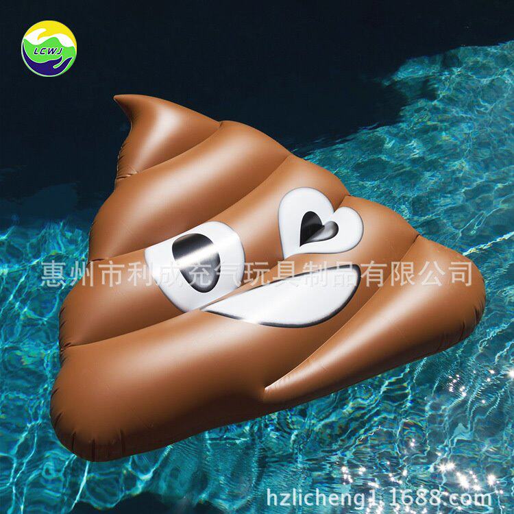 pvc水上充气便便浮排 充气笑脸浮排大天鹅火烈鸟浮排