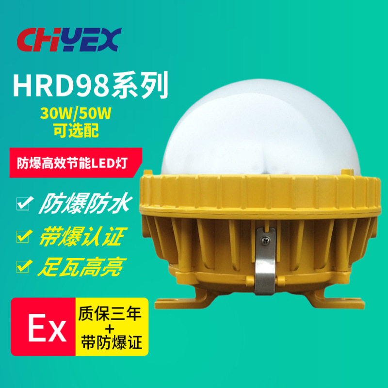 HRD98防爆高效节能LED灯吸顶式管吊式弯杆式护栏式法兰式防爆灯