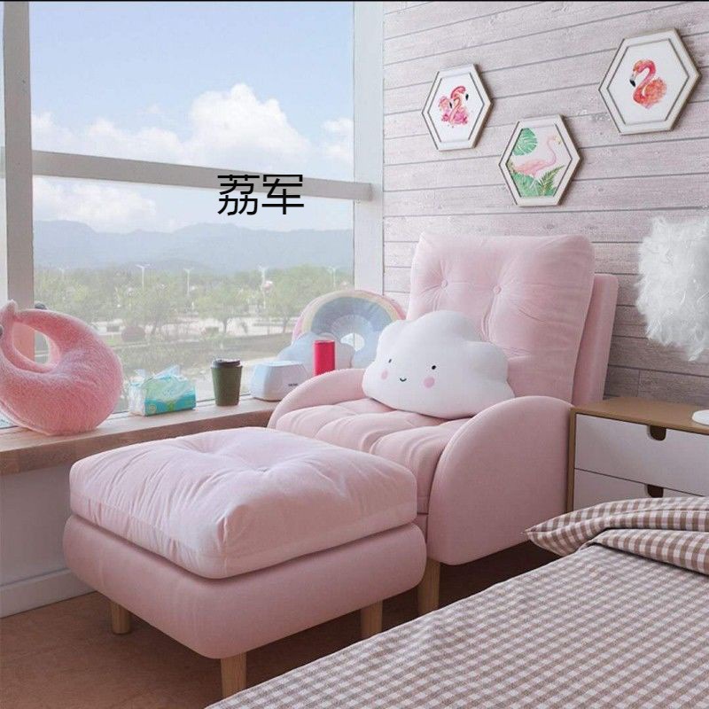 LJ网红懒人沙发可躺睡卧室房间单人沙发榻榻米阳台折叠靠背飘窗沙