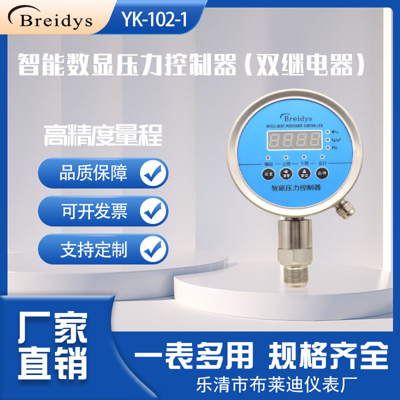 YK-102-1不锈钢数显双继电压力开关智能压力开关压力控制器,电子元器件市场,电线扎带/束线带,淘宝优惠券,粉丝福利购,淘宝优惠卷