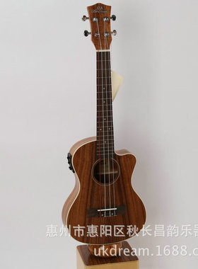 27寸全虎纹相思木缺角式小吉他 四弦琴乌克丽丽缺角吉他UT-C8Q