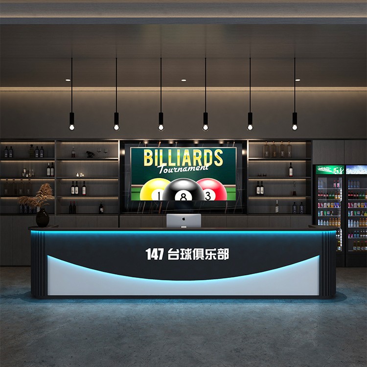 台球厅吧台工业风网红收银台复古柜台健身房餐厅酒店前台接待台桌