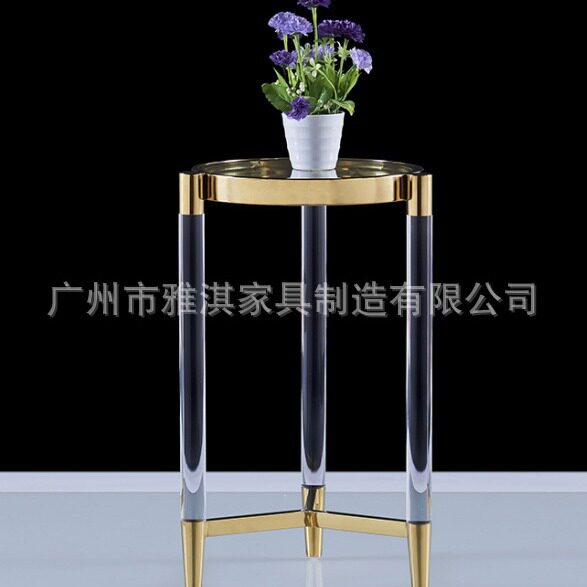 厂家直销亚克力小圆桌迷你茶几吧台diy茶桌客厅沙发边桌