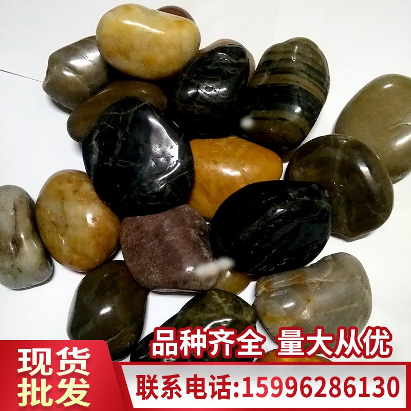 石彩色雨花石五彩鹅卵石抛光雨花石子水池垫底石头砾石沙石碎石