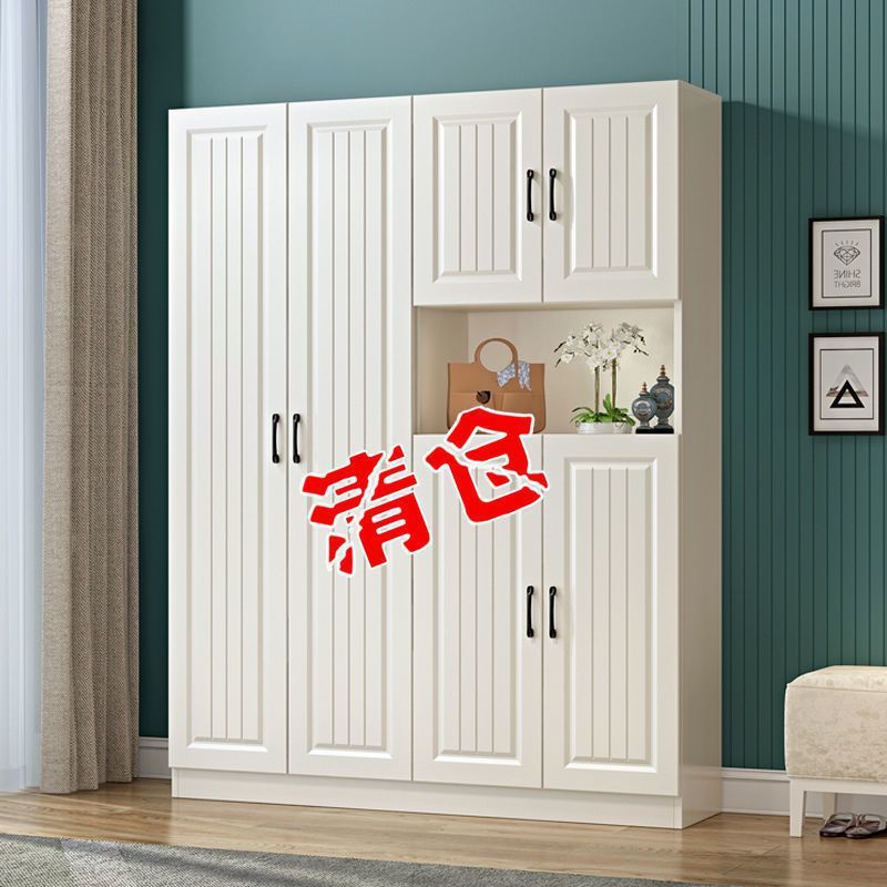 鞋柜实木质家用门口简易多功能大容量多层鞋架欧式防尘收纳储物柜