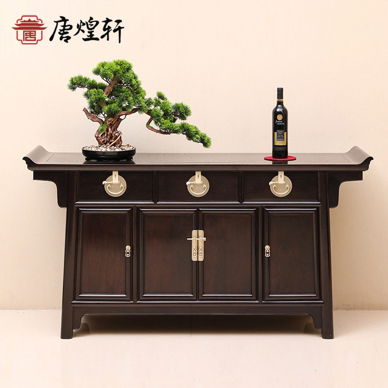 仙作家具红木茶水酒柜紫光檀餐边柜餐厅碗柜储物柜家用家具