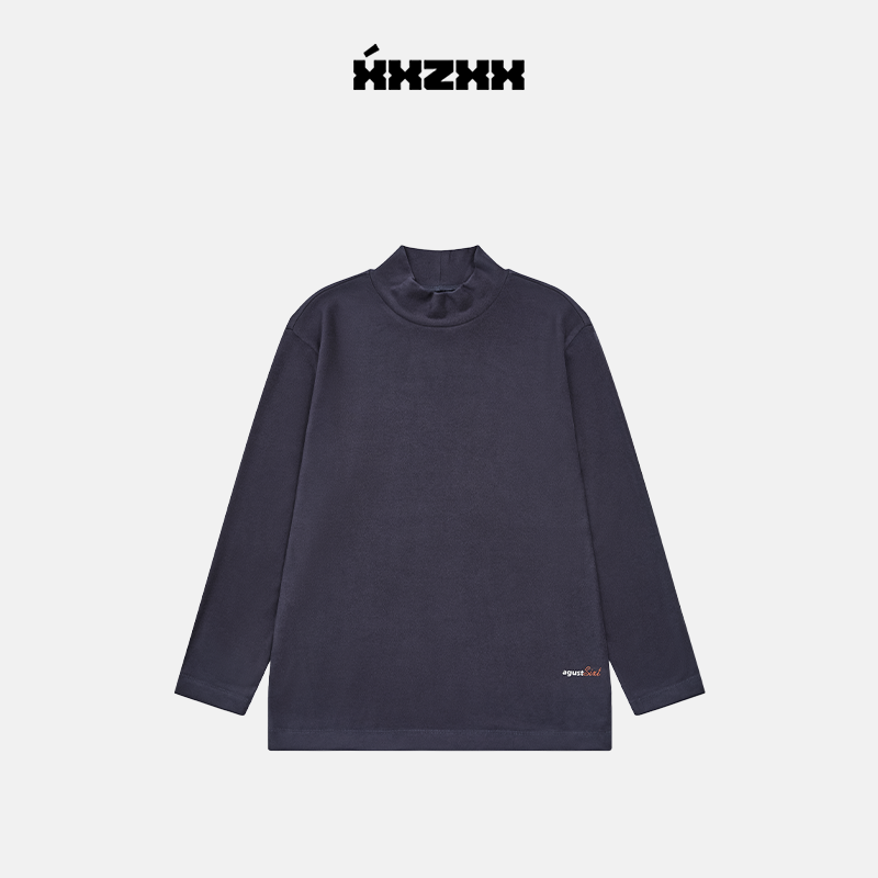 XXZXX潮牌半高领打底衫绒感内搭