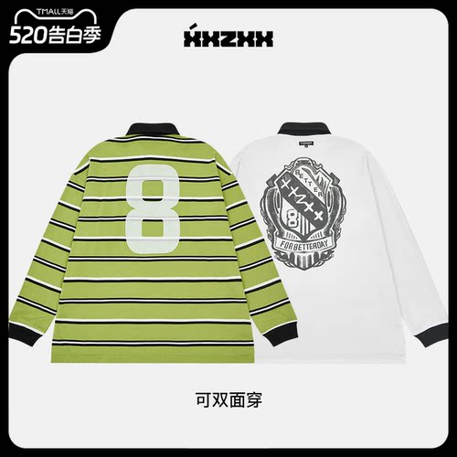xxzxx双面可穿长袖T恤潮牌男女