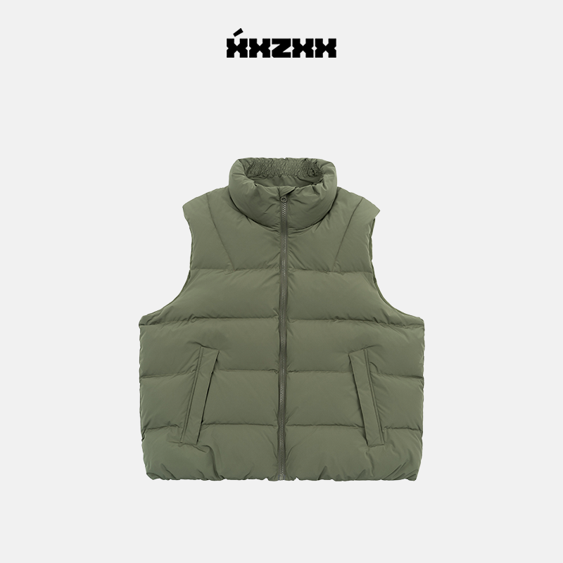 XXZXX无帽立领羽绒马甲背心外套