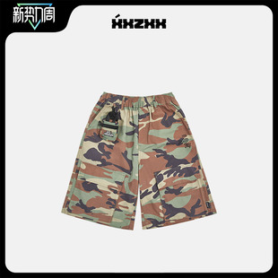 迷彩工装 潮牌童装 亲子装 XXZXX五分短裤 新款 美式 夏季 1139 男女同款