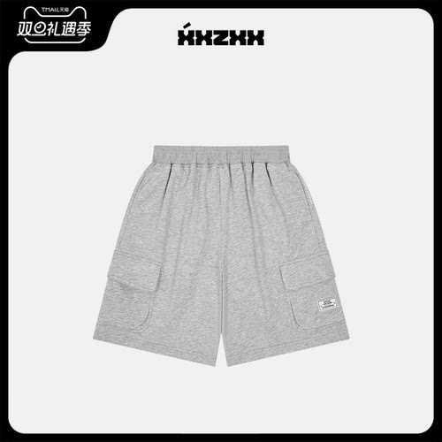 XXZXX潮牌立体口袋工装短裤男女