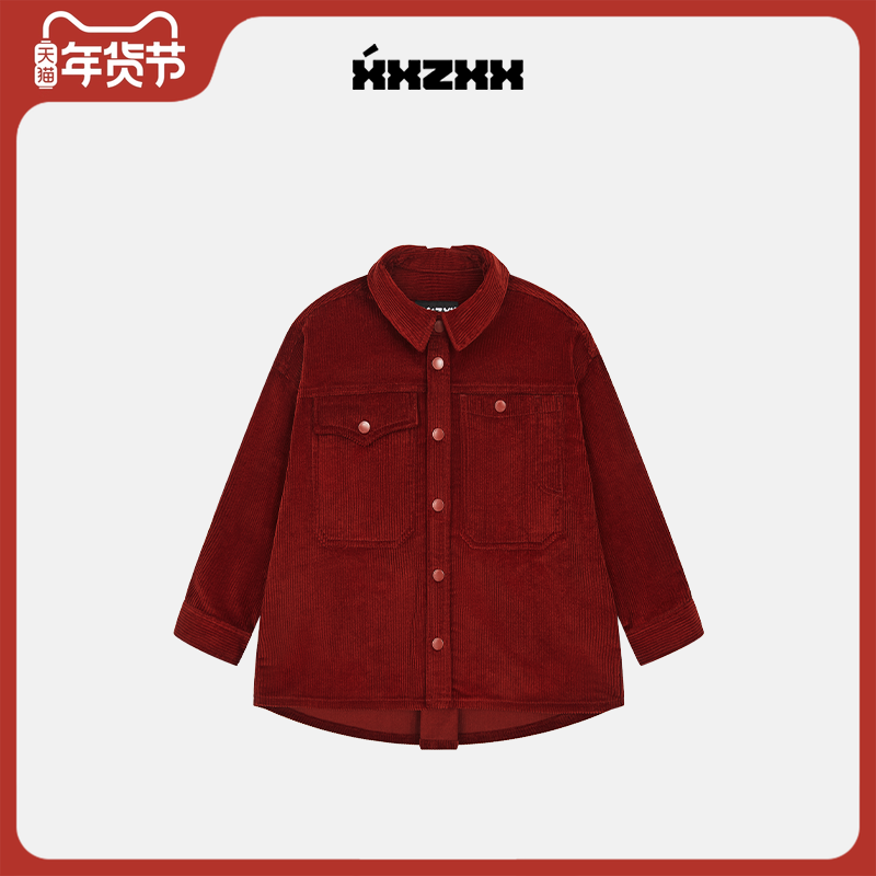 XXZXX复古不对称灯芯绒衬衫外套男女潮牌童装亲子装秋季新款 3101,男装,衬衫,淘宝优惠券,粉丝福利购,淘宝优惠卷