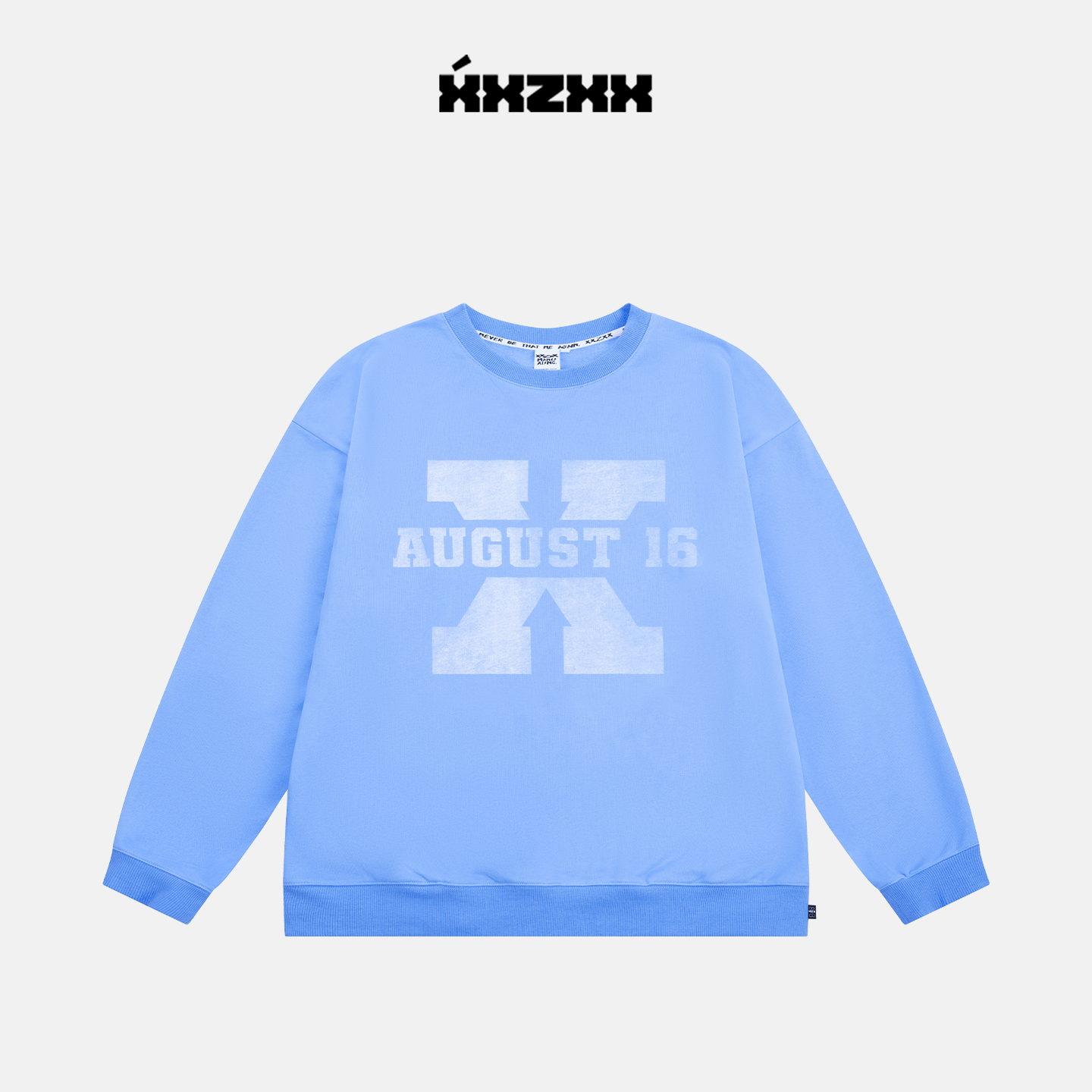 XXZXX薄款卫衣圆领撞色