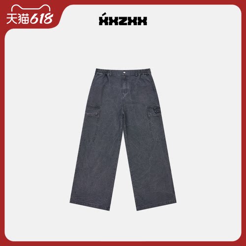 XXZXX潮牌刺绣工装休闲裤男女款