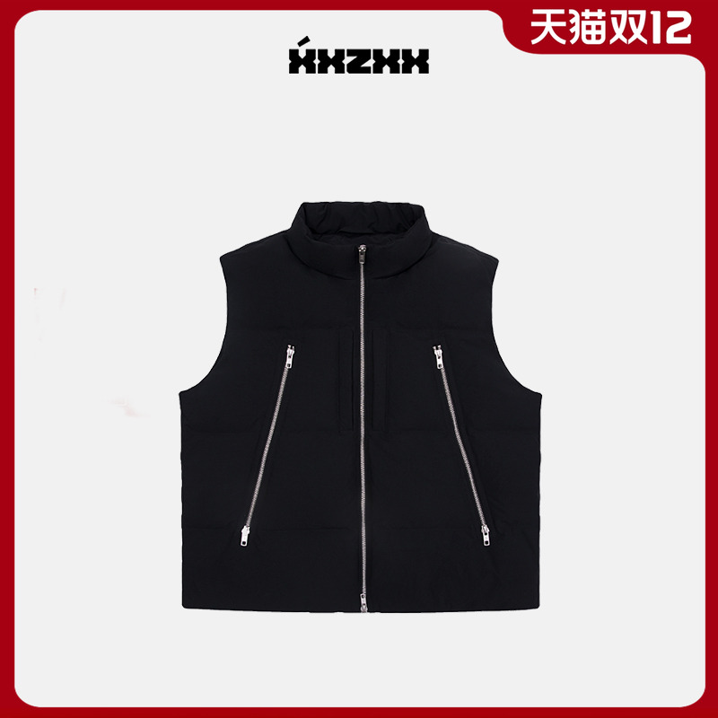 XXZXX潮牌羽绒马甲外套立领背心