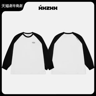 新款 XXZXX长袖 2025年秋季 亲子装 2108 T恤撞色设计男女潮牌童装