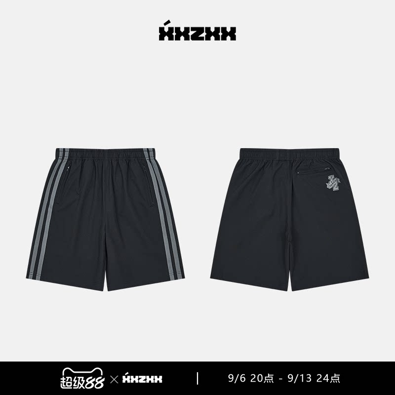 XXZXX潮牌透气休闲短裤男女同款图片