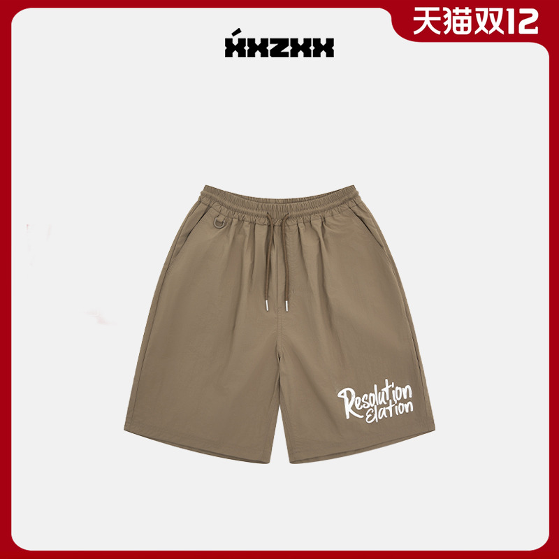 XXZXX潮牌牛仔五分短裤男女同款