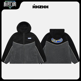 撞色摇粒绒外套男女同款 新款 潮牌童装 2025年冬季 5305 亲子装 XXZXX