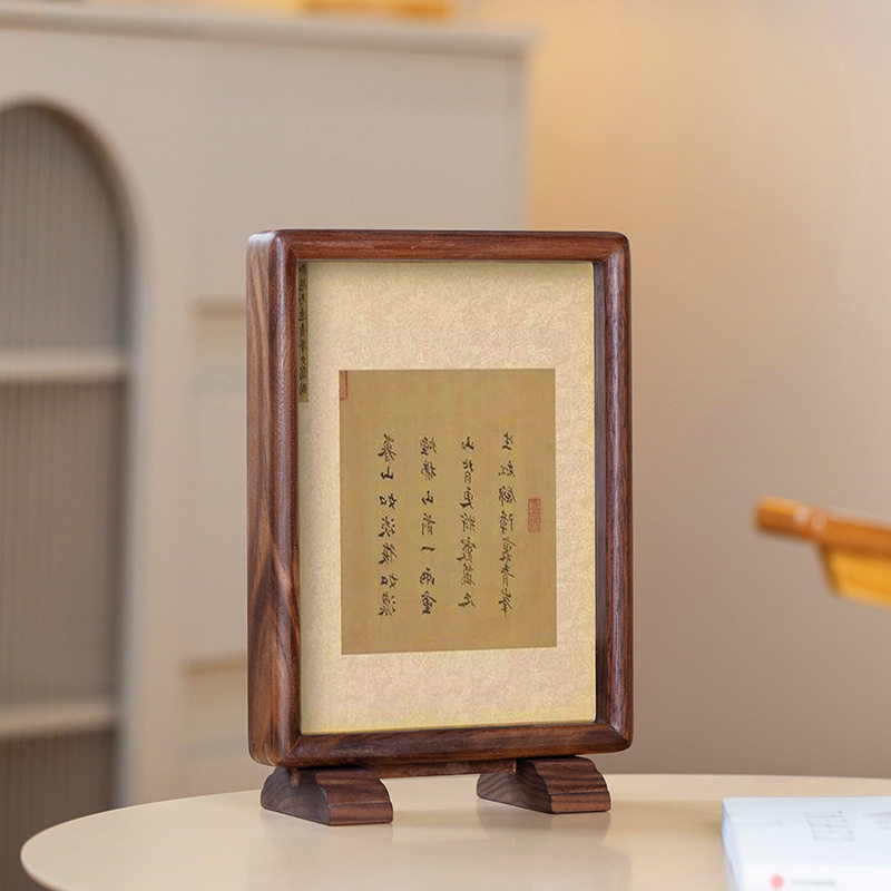 双面底座相框摆台书法展示装裱框6寸7寸8寸10寸亚克力画框挂墙