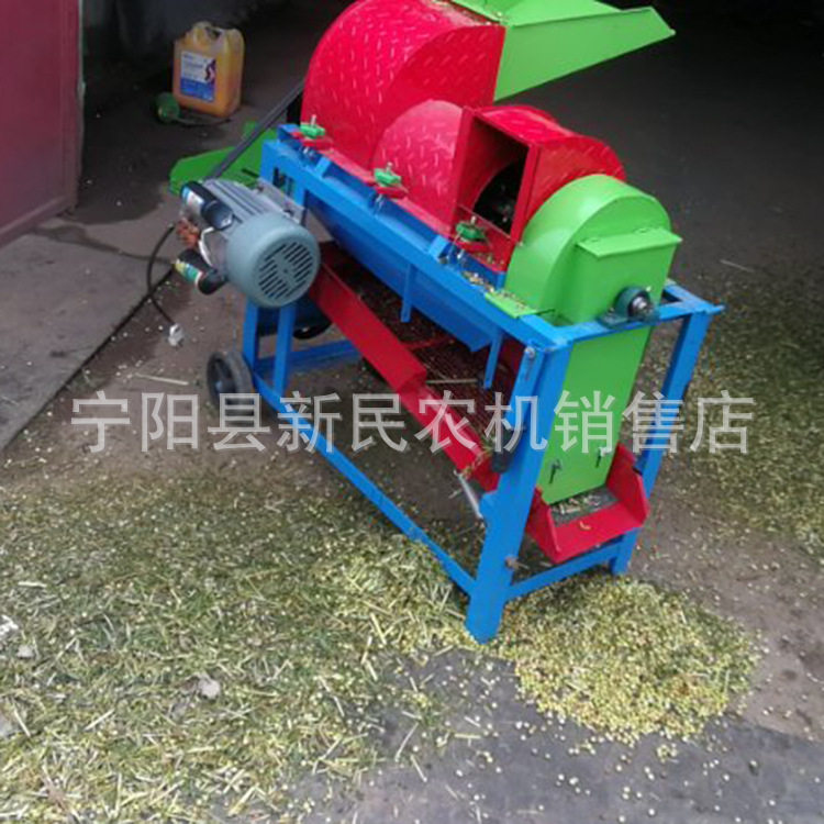 小麦脱粒机苍术打粒机玉米大豆谷子高粱脱粒机电机柴油机两用