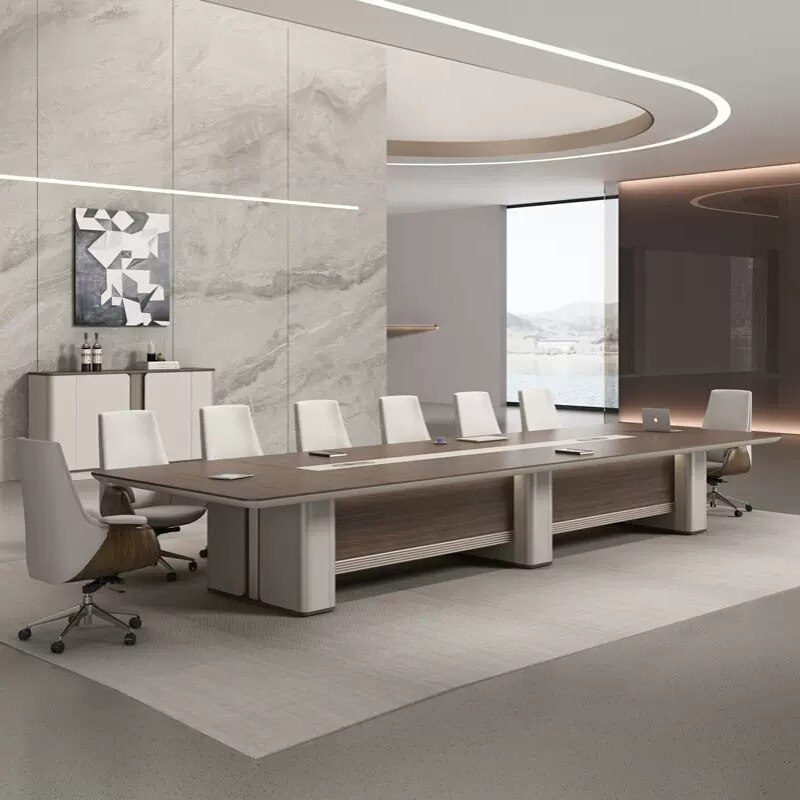 高档会议桌简约现代长条桌会议室办公桌培训桌洽谈桌椅组合长桌