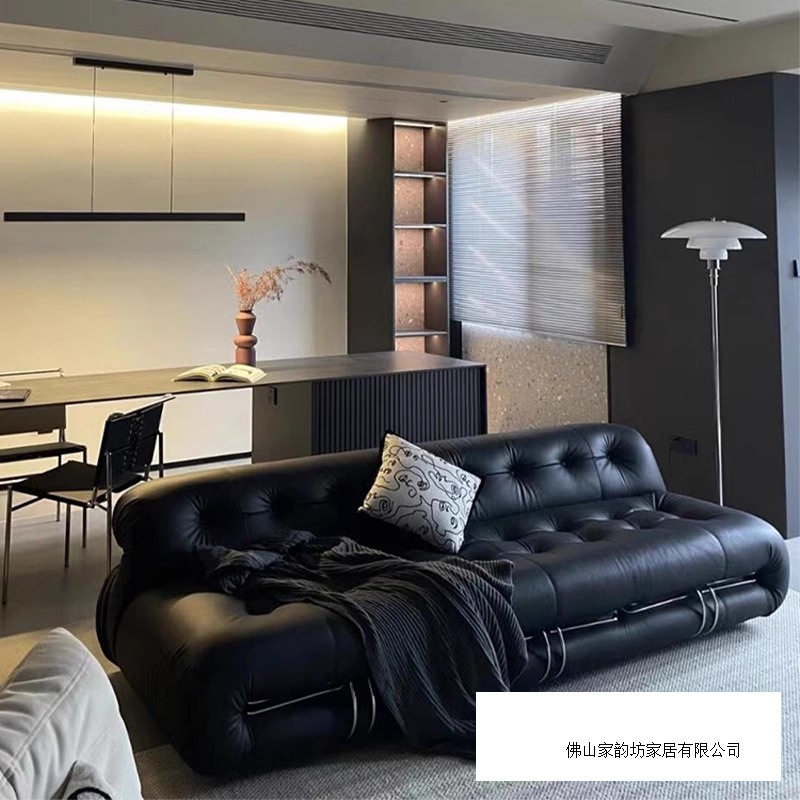 中古风大沙发Soriana河马钢牙客厅小户型设计法式单人沙发椅组合