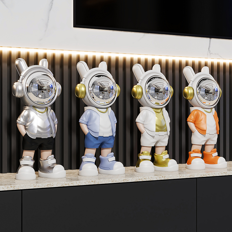 太空人小摆件玄关电视柜酒柜儿童房地台高级感装饰品新房布置礼品