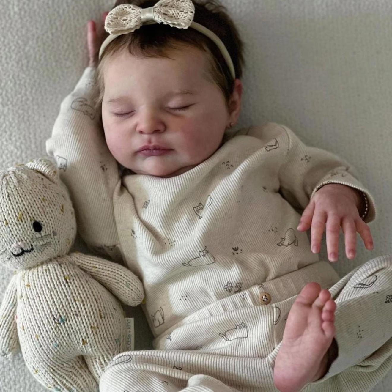 爆款BZDOLL重生娃娃高彩50厘米rebornbabydoll闭眼睡觉仿真婴儿