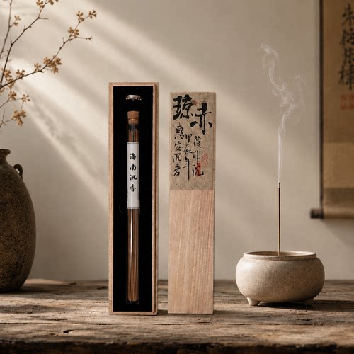 海南红土香沉香线香木盒礼盒10g