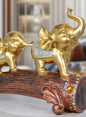 摆件客厅酒柜创意品电视柜装x饰家居大象轻奢工艺小摆设现代北欧