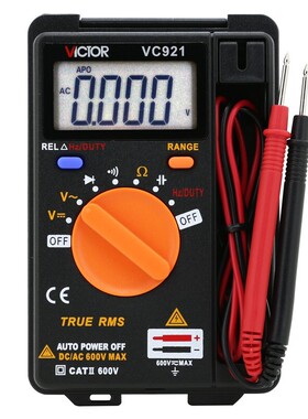 胜利卡片型万用表 VCp921自动量程VICTOR多功能便携式数字万能表