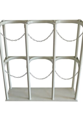 稳斯坦WST117钢n瓶存储架40L气瓶固定架氧气瓶氮气瓶固定架白-单