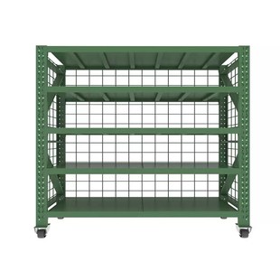 大型工具存c放军绿色重型货架带轮组可移动应急物资装备器材放置