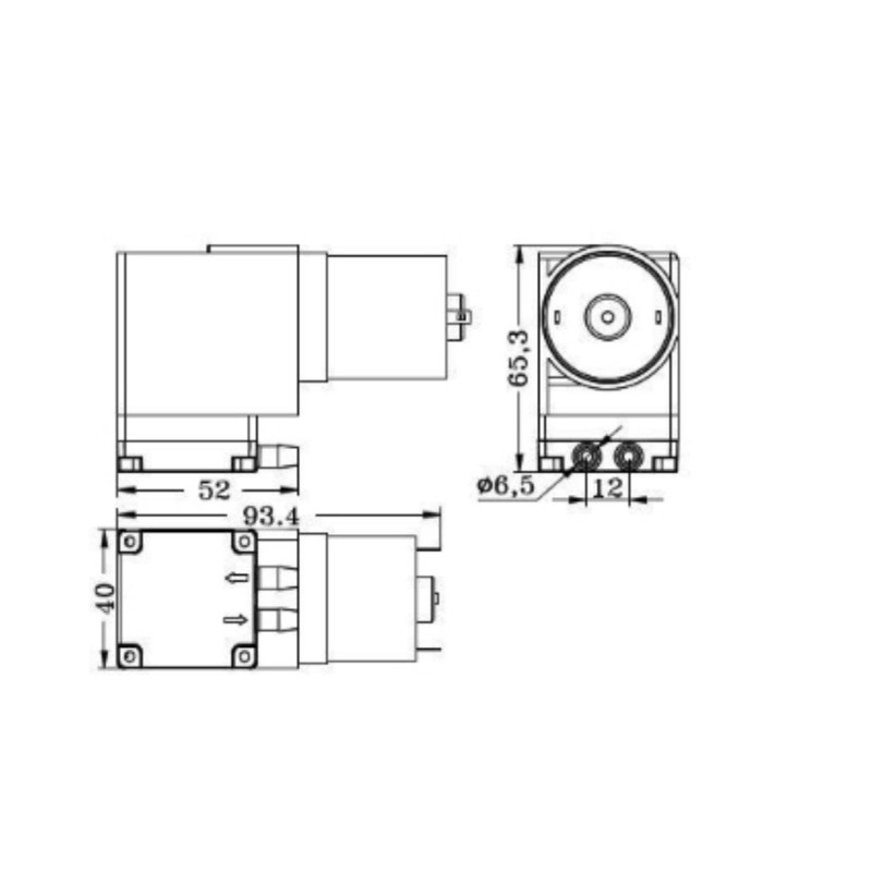 价可议-有刷加铝壳微型气泵 型号:QW977-DX512-803-2900N