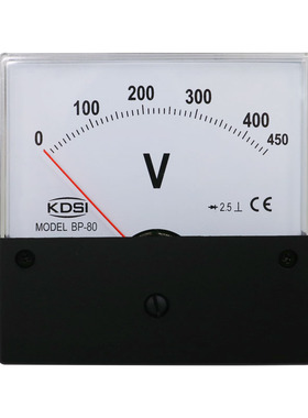 指针式方形交流电压表BP-80 AC450V整流式黑盖 电压测量仪