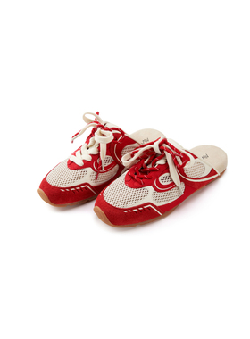 AVVENN设计师款多材质拼接镂空网透气平底运动鞋AL3P010741