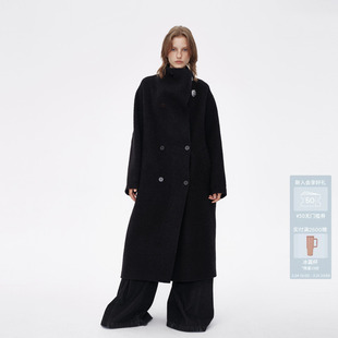 AVVENN宽松双面呢工装 风压线本布腰带大衣AM90303755