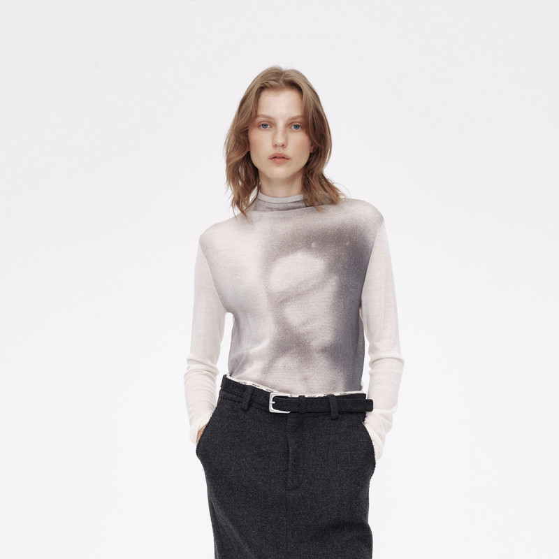 AVVENN冬季卷边小高领撞色刺绣LOGO羊毛套衫AM90601771,女装/女士精品,毛衣,淘宝优惠券,粉丝福利购,淘宝优惠卷