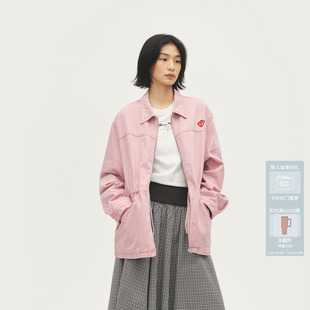 工装 设计师款 粉色牛仔外套AL70111624 周翊然同款 AVVENN