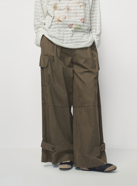 AVVENN多口袋结构脚口调节带工装长裤松弛造型感AK11301738