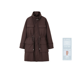 AVVENN设计师款 外套AL10110806 收腰连帽可收纳立领宽松工装