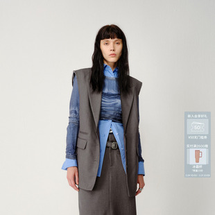 AVVENN挺括不易皱造型感满满西装 马夹AM10701658