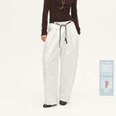 AVVENN设计师款 AL71302604 精致镂空绣脚口微收宽松牛仔裤