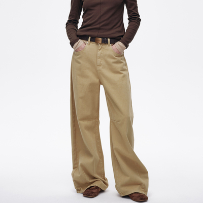 AVVENN902裤装胶囊系列阿苏特染做旧宽松雏形牛仔裤AL11302590