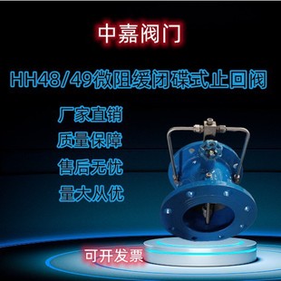 HH48/49/47微阻缓闭碟式止回阀消声防水锤水利控制阀静音