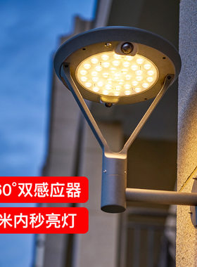 太阳能壁灯户外人体感应家用入户大门灯花园庭院灯别墅防水外墙灯