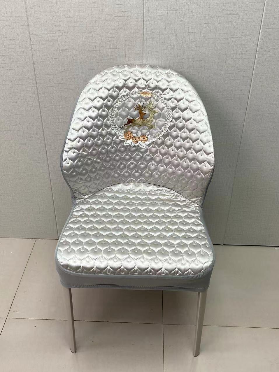 r^大弧形全包防滑椅子套北欧风四季通用餐椅套家用弧形凳子防尘罩