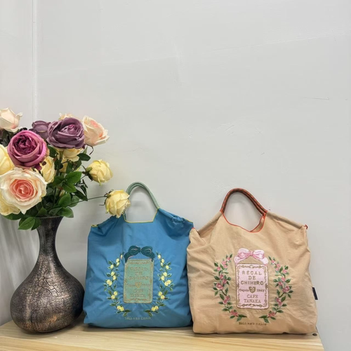 高圆圆同款ball chain包环保袋购物袋尼龙女新款斜挎肩带大容量